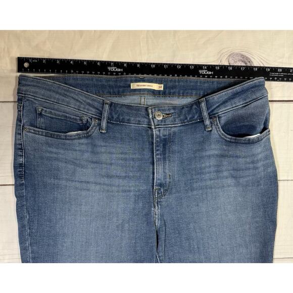 Levi's 711 Jeans Women's Size 34 Blue Denim Skinny Ankle Casual Pockets Stretch - Picture 5 of 7